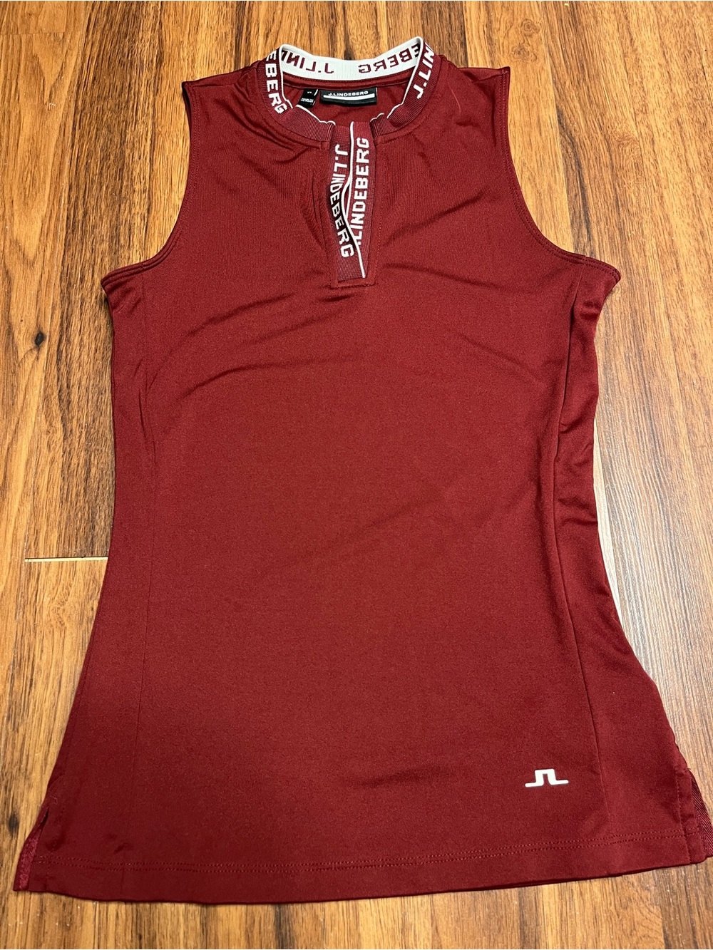 J.Lindeberg Athletic Women’s Leya Sleeveless Top in Cabernet Golf OEKO-TEX